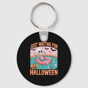 Spooky Summer Skeleton Just Waiting For Halloween  Key Ring