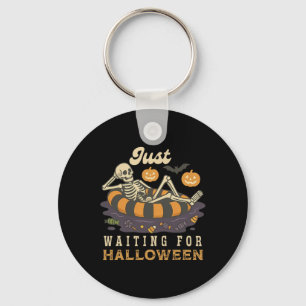Spooky Summer Skeleton Just Waiting For Halloween Key Ring