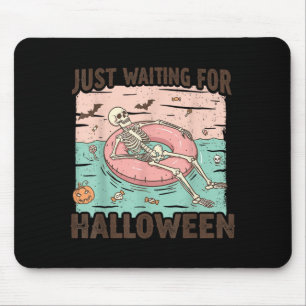 Spooky Summer Skeleton Just Waiting for Halloween Mouse Mat