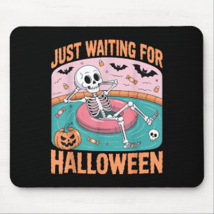 Spooky Summer Skeleton Just Waiting For Halloween Mouse Mat
