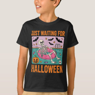 Spooky Summer Skeleton Just Waiting For Halloween T-Shirt