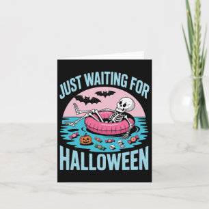 Spooky Summer Skeleton Just Waiting Kids 1  Card