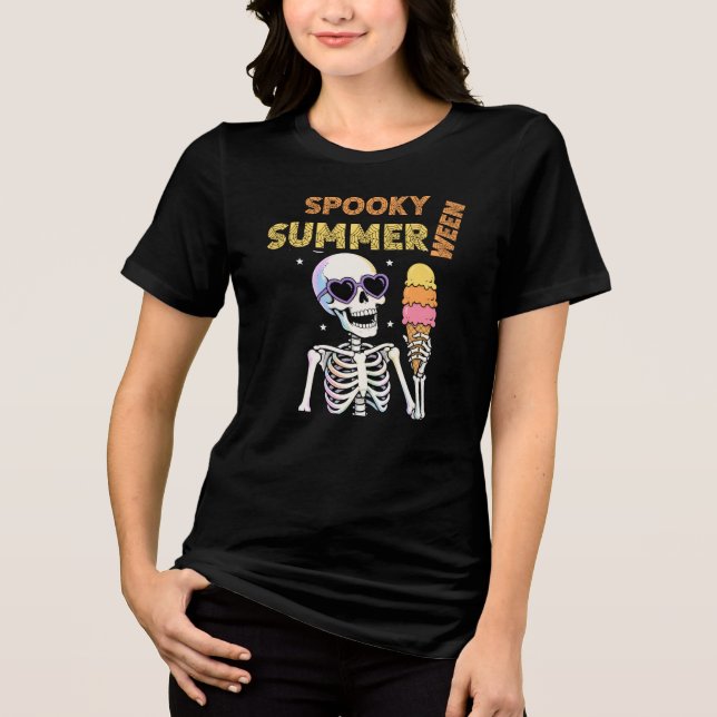 Spooky Summerween, Halloween Tri-Blend Shirt (Front)