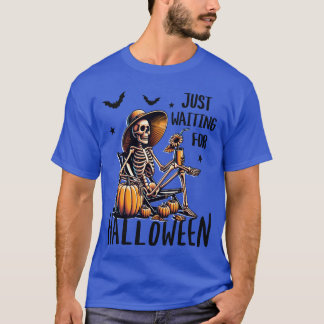 Spooky Summerween Skeleton Just Waiting For Hallow T-Shirt