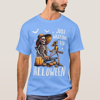 Spooky Summerween Skeleton Just Waiting For Hallow T-Shirt