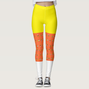Spooky Sweet- Candy Corn Tri-Colour Leggings