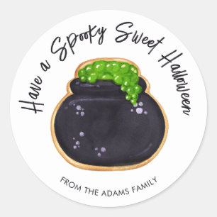 Spooky Sweet Cauldron Sugar Cookie Classic Round Sticker