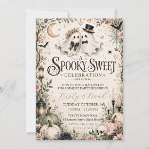Spooky Sweet Halloween Engagement Party Invitation