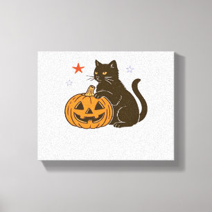 Spooky Sweet Halloween Kitty Classic T-Shirt Canvas Print