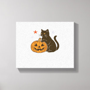 Spooky Sweet Halloween Kitty Classic T-Shirt Canvas Print