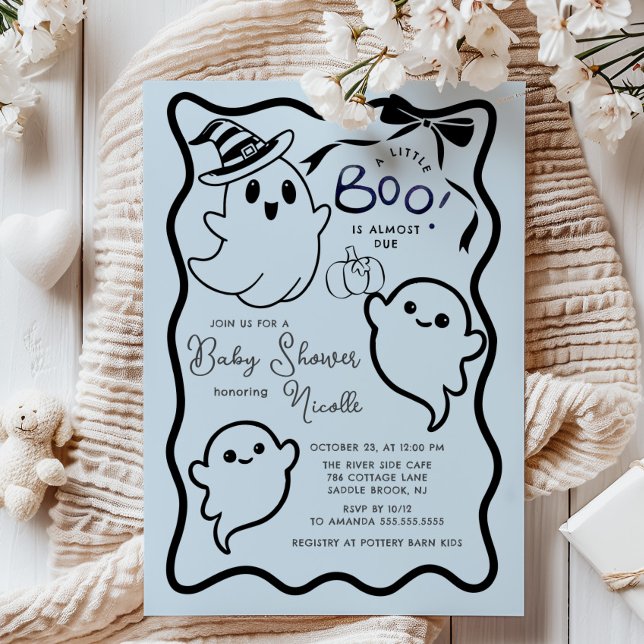 Spooky Sweet Little Boo Baby Shower Invitation (Creator Uploaded)