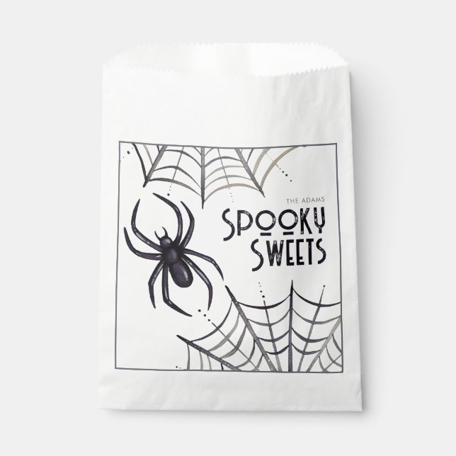 Spooky Sweet Spider Favour Bags (Front)
