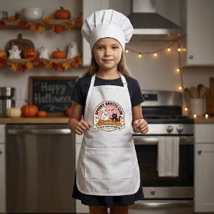 Spooky Sweets Club Ghost Cat Baking Kitchen Kids Apron