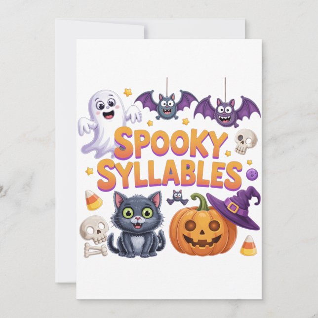 Spooky Syllables Invitation (Front)