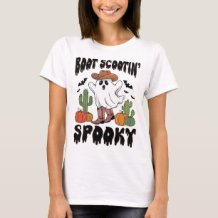 Spooky T-shirt Cute Western Ghost Halloween Gift