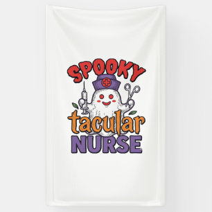 Spooky Tacular Nurse Halloween Ghost Shirt Design_ Banner
