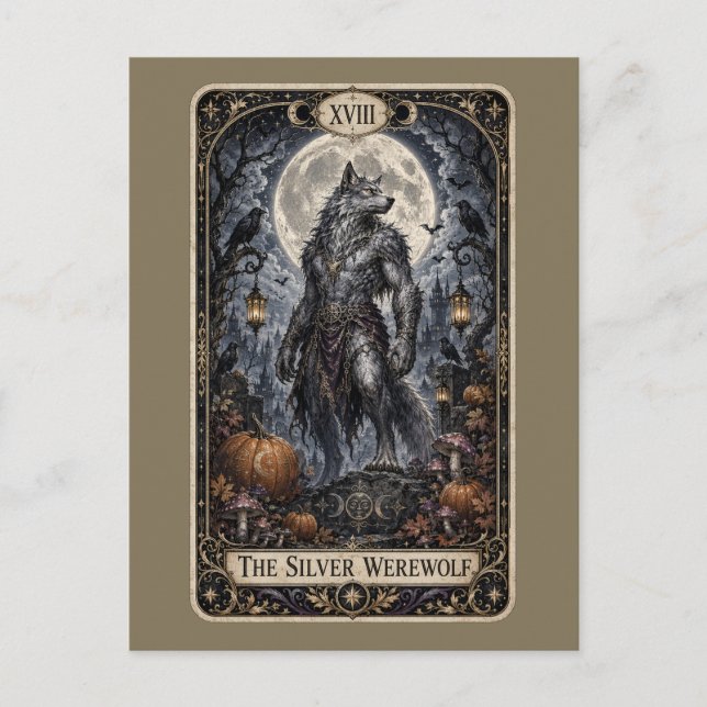 Spooky Tarot Holiday Postcard (Front)