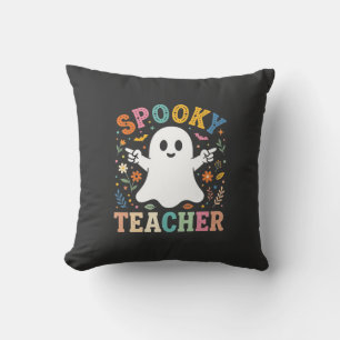 Spooky Teacher Cute Ghost Halloween Design_1 Cushion
