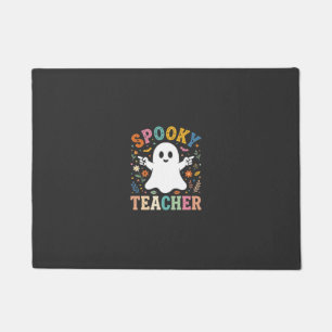 Spooky Teacher Cute Ghost Halloween Design_1 Doormat