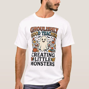 Spooky Teacher Cute Ghost Halloween School_1 T-Shirt