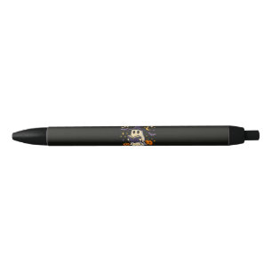 Spooky Teacher Halloween Cute Ghost Reading Black Ink Pen