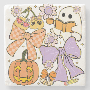 Spooky Teacher Halloween Stone Coaster