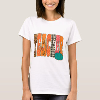 Spooky Teacher png｜Pumpkin shirt teachers｜teacher 