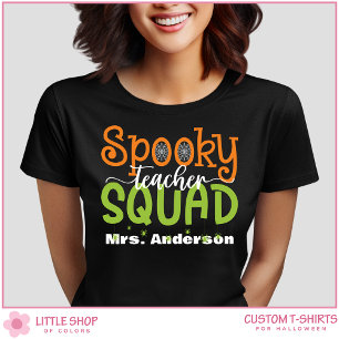 Spooky Teacher Squad Customisable Group Halloween T-Shirt
