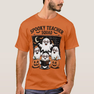 Spooky Teacher Squad Cute Ghosts Halloween School T-Shirt