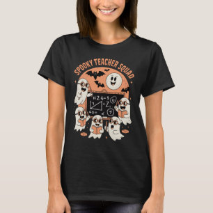 Spooky Teacher Squad Halloween Classroom Ghosts T-Shirt