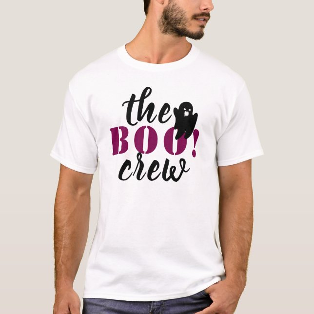 Spooky The Boo Crew Black Halloween Family T-Shirt (Front)
