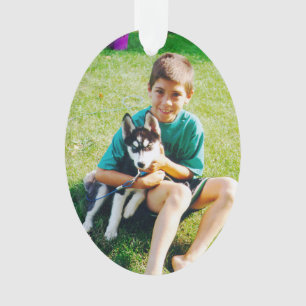 Spooky the Husky Puppy Ornament