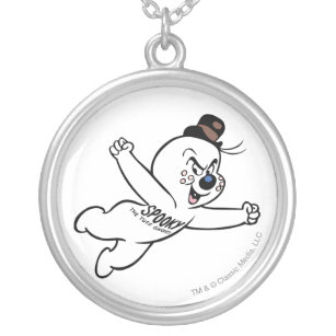 Spooky The Tuff Ghost 2 Silver Plated Necklace