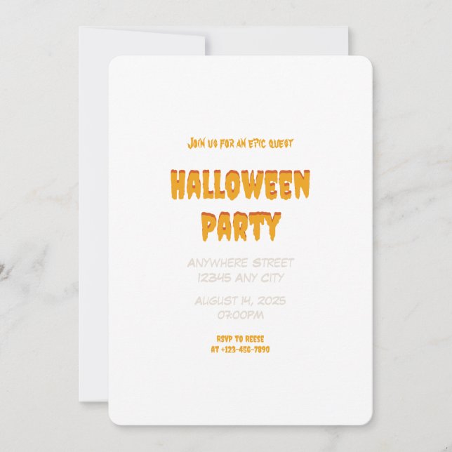 Spooky Things Halloween Party Invitation (Front)