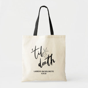 Spooky Til Death Halloween Bachelorette Tote Bag