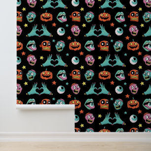 Spooky tiled Halloween mix Wallpaper