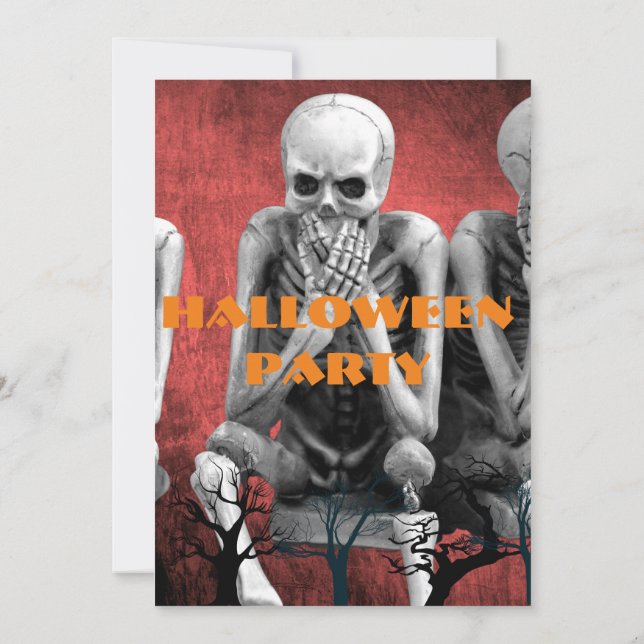 Spooky time Halloween, halloween party invitation (Back)