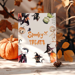 Spooky treats Halloween Monsters Costume party Poster