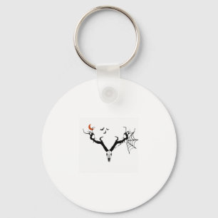 Spooky tree deer antlers   key ring