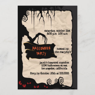 Spooky Tree - Halloween party invitation