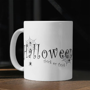 Spooky Trick or Trick Halloween Spider Design Coffee Mug