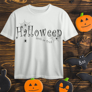 Spooky Trick or Trick Halloween Spider Design T-Shirt