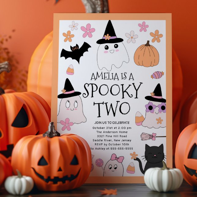 Spooky Two Birthday Party Invitation (Creator Uploaded)