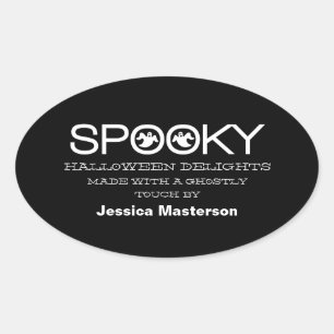 Spooky Typography Halloween Baking Stickers