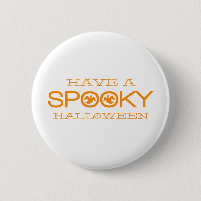 Spooky Typography Halloween Button (Front)