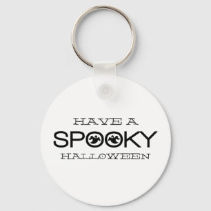 Spooky Typography Halloween Keychain