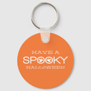 Spooky Typography Halloween Keychain