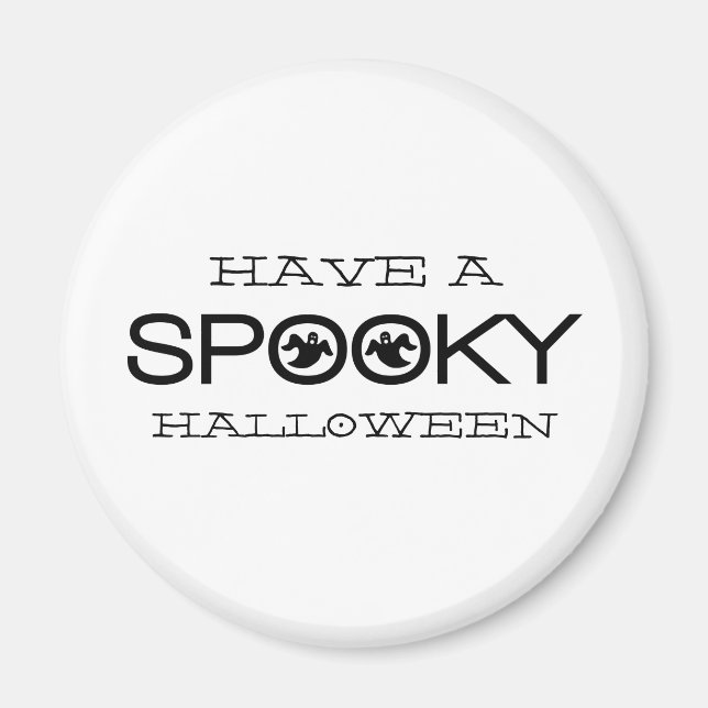 Spooky Typography Halloween Magnet (Front)