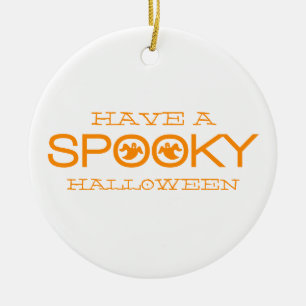 Spooky Typography Halloween Ornament