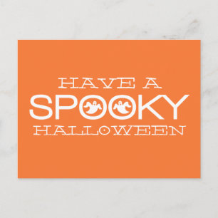 Spooky Typography Halloween Postcard